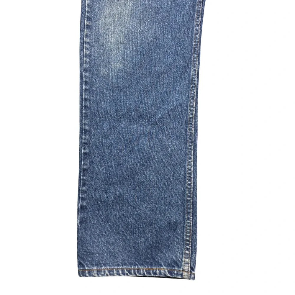 Vintage Orange Tab 505 Regular Straight Jeans Mens 40x32 Blue Levis Made in USA